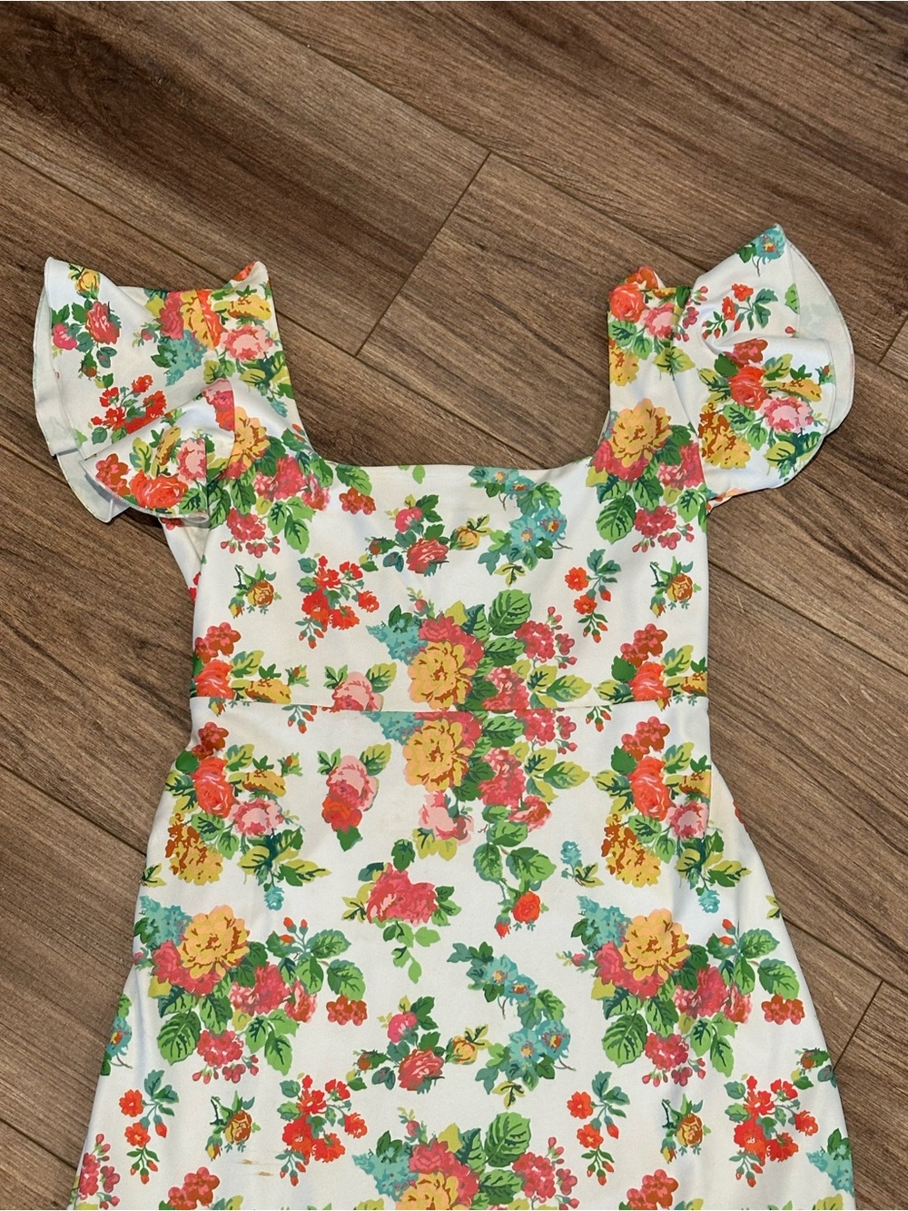 Smith And Quinn Bitty Cape Garden Floral Tiered Dress With Flutter Sleeves Small View 5